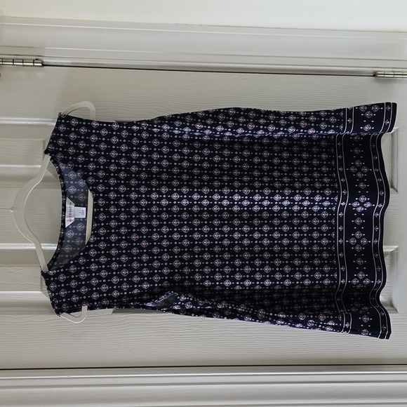 LIZ CLAIBORNE BRAND WOMEN'S SLEEVELESS NAVY SUMMER TOP SIZE LARGE - Picture 2 of 10